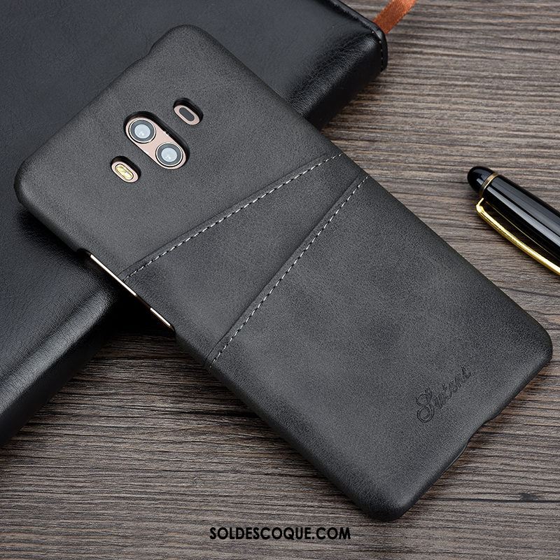 Coque Huawei Mate 10 Business Protection Carte Portefeuille Cuir En Vente