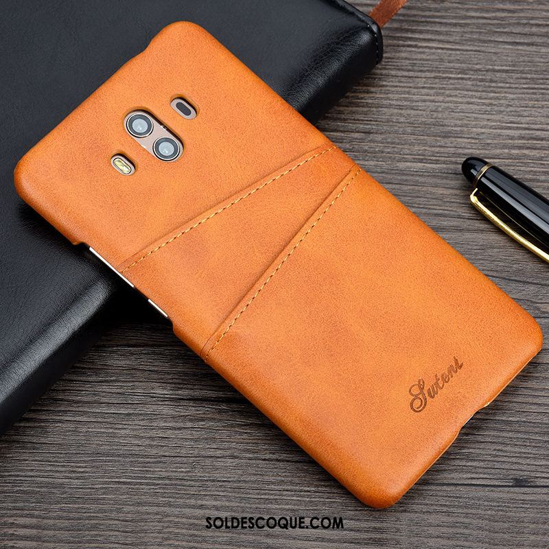 Coque Huawei Mate 10 Business Protection Carte Portefeuille Cuir En Vente