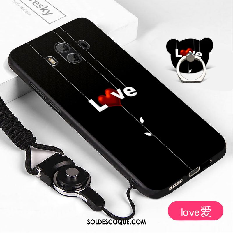 Coque Huawei Mate 10 Charmant Incassable Blanc Cou Suspendu Ornements Suspendus Pas Cher