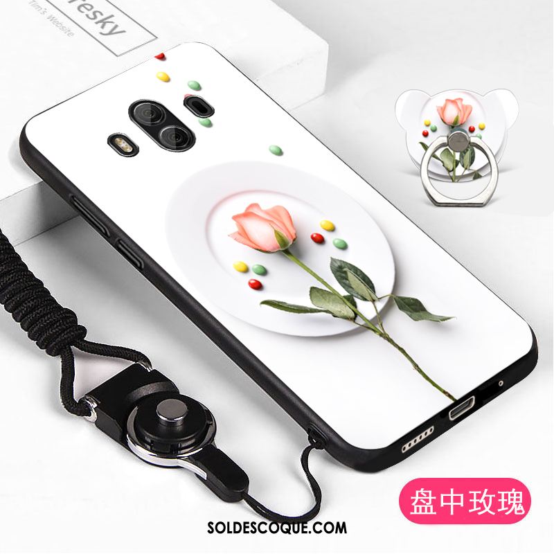 Coque Huawei Mate 10 Charmant Incassable Blanc Cou Suspendu Ornements Suspendus Pas Cher