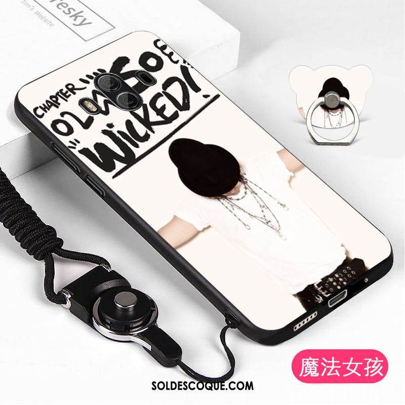 Coque Huawei Mate 10 Charmant Incassable Blanc Cou Suspendu Ornements Suspendus Pas Cher