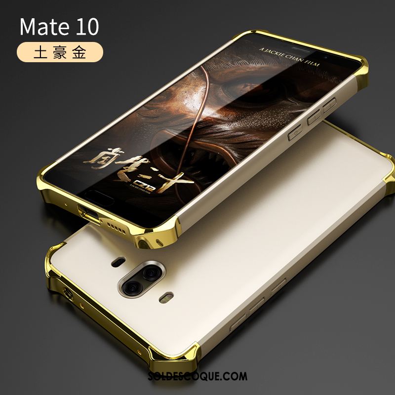 Coque Huawei Mate 10 Cool Luxe Téléphone Portable Incassable Argent Pas Cher