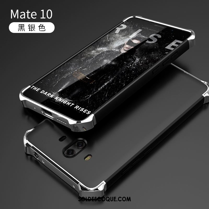 Coque Huawei Mate 10 Cool Luxe Téléphone Portable Incassable Argent Pas Cher