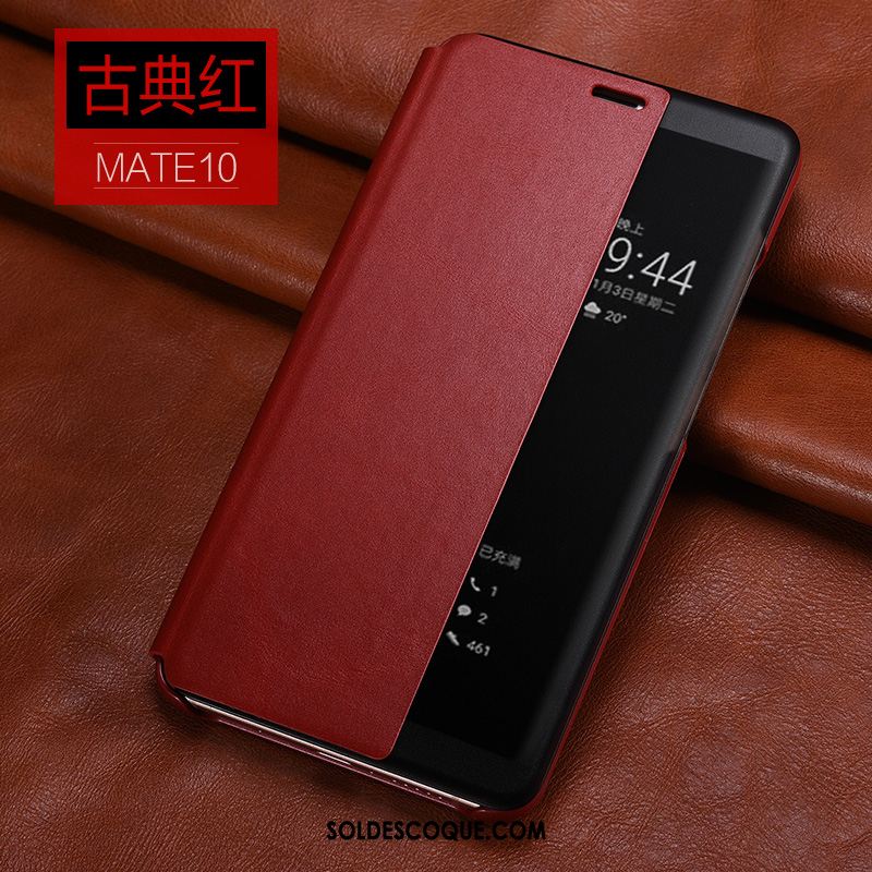 Coque Huawei Mate 10 Cuir Véritable Téléphone Portable Étui En Cuir Vintage En Vente