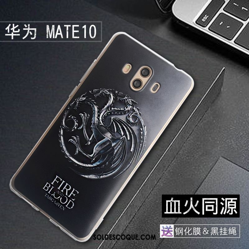 Coque Huawei Mate 10 Gaufrage Silicone Téléphone Portable Fluide Doux Incassable Soldes