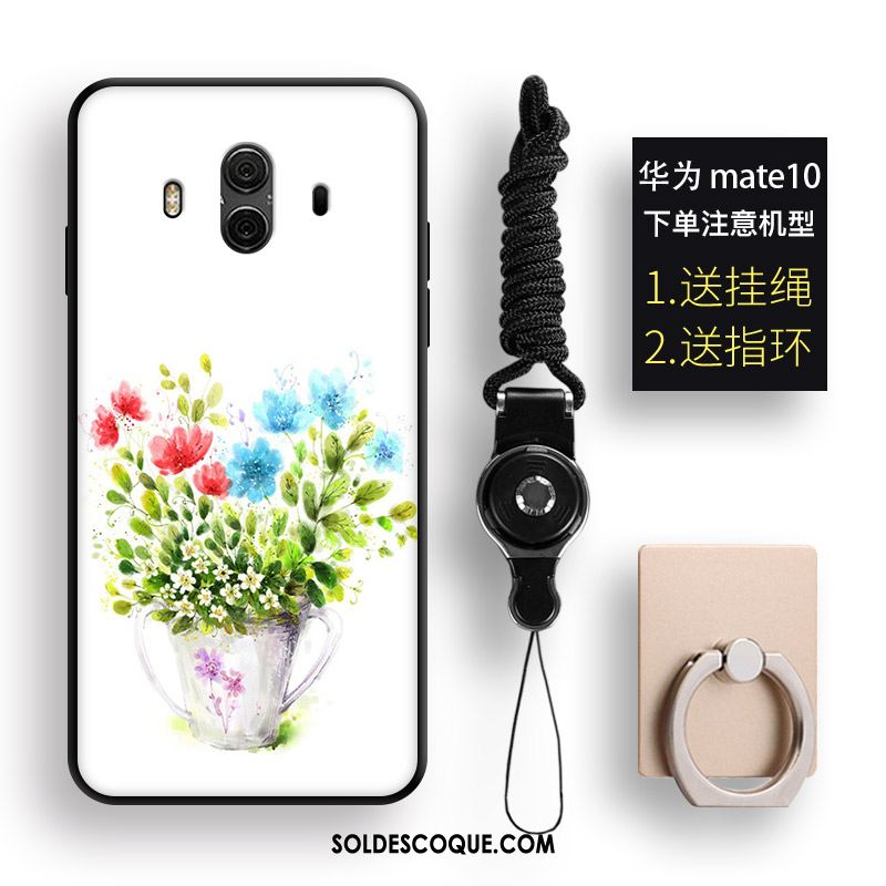 Coque Huawei Mate 10 Incassable Fluide Doux Tout Compris Délavé En Daim Gaufrage France