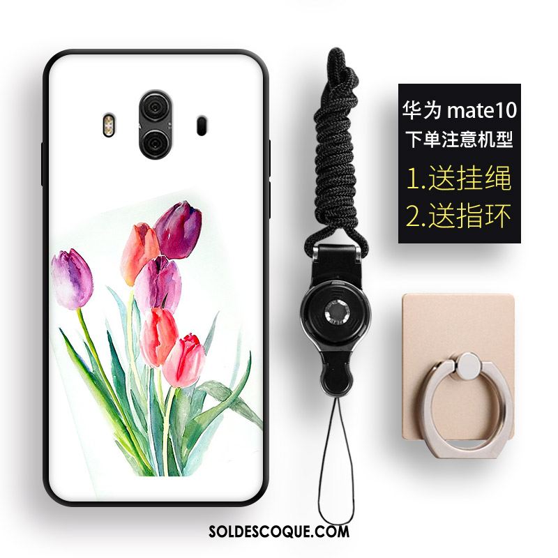 Coque Huawei Mate 10 Incassable Fluide Doux Tout Compris Délavé En Daim Gaufrage France