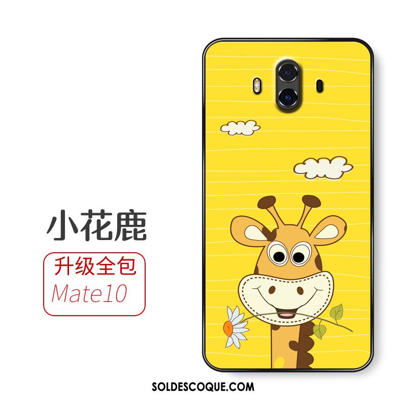 Coque Huawei Mate 10 Incassable Jaune Fluide Doux Téléphone Portable Ornements Suspendus Pas Cher