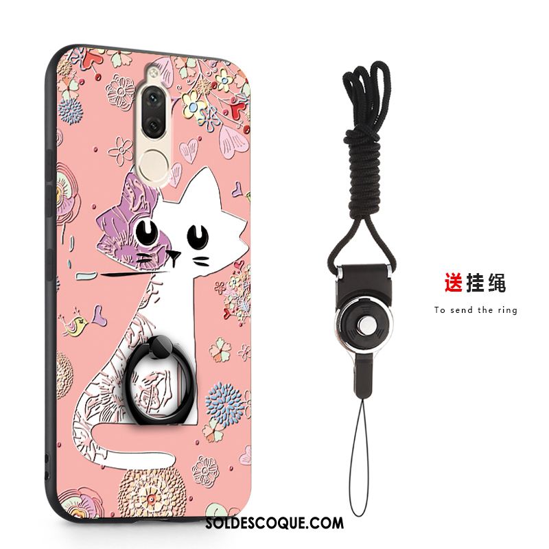 Coque Huawei Mate 10 Lite Dessin Animé Téléphone Portable Noir Tout Compris Anneau Soldes