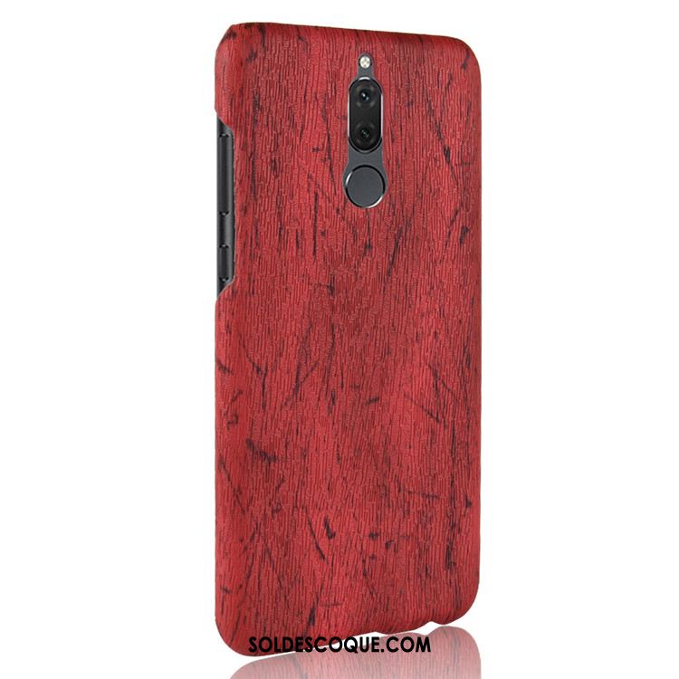 Coque Huawei Mate 10 Lite Grain De Bois Cuir Qualité Téléphone Portable Marron En Ligne