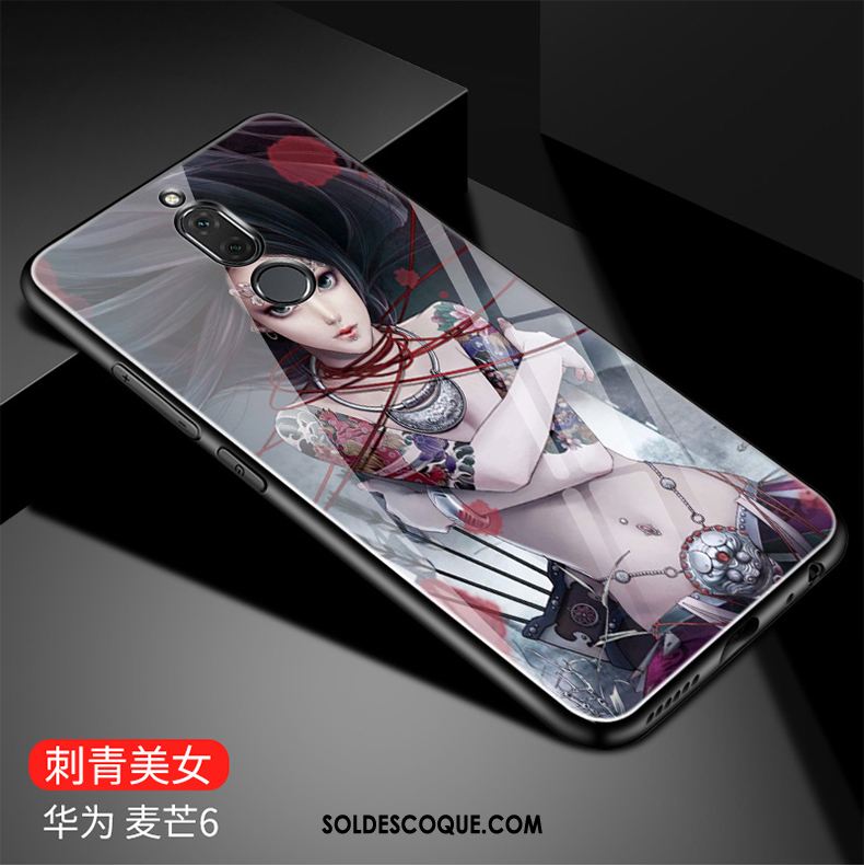 Coque Huawei Mate 10 Lite Téléphone Portable Fluide Doux Dessin Animé Incassable Noir En Ligne