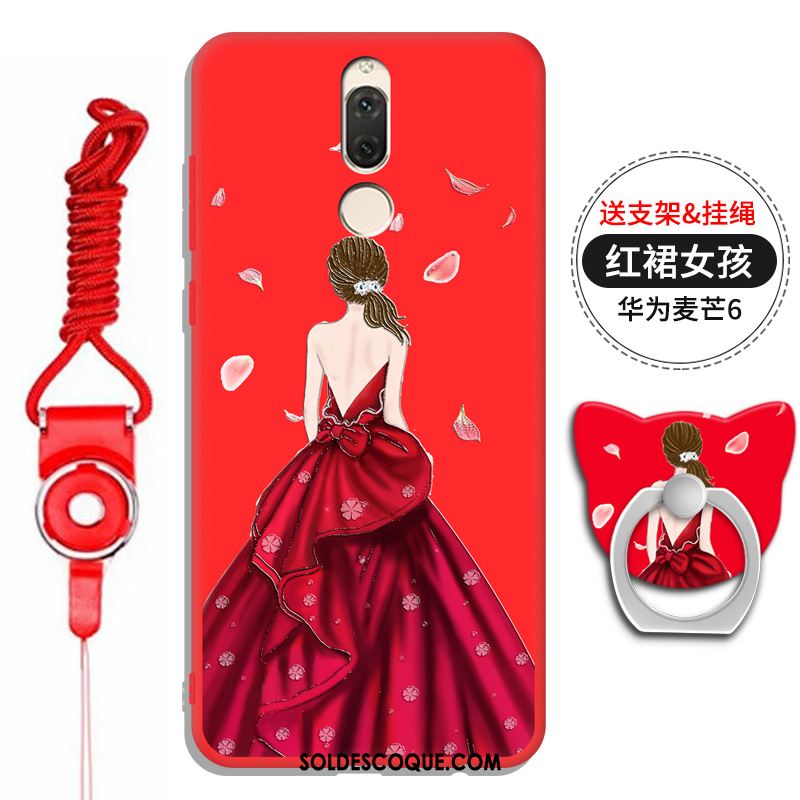 Coque Huawei Mate 10 Lite Téléphone Portable Rouge Fluide Doux Personnalité Étui Soldes