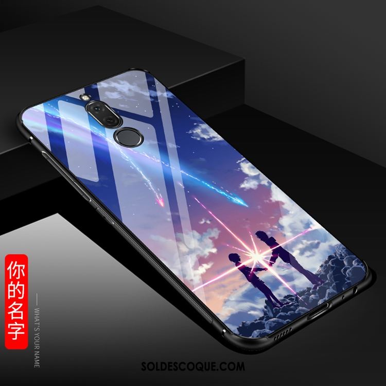 Coque Huawei Mate 10 Lite Verre Étui Noir Tendance Téléphone Portable En Vente