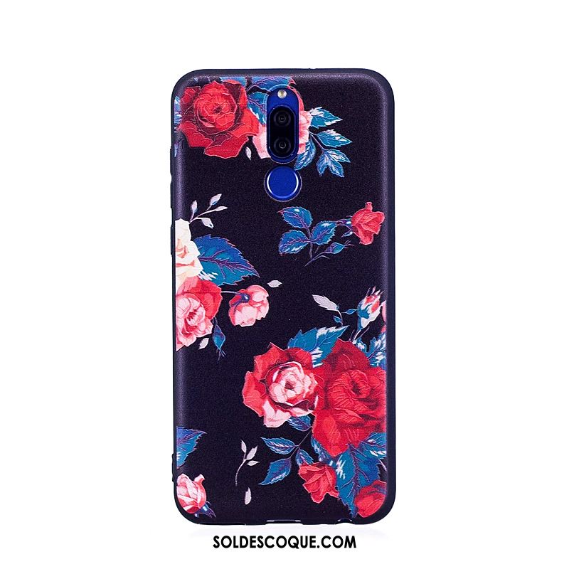 Coque Huawei Mate 10 Lite Étui Jeunesse Tendance Noir Gaufrage En Ligne