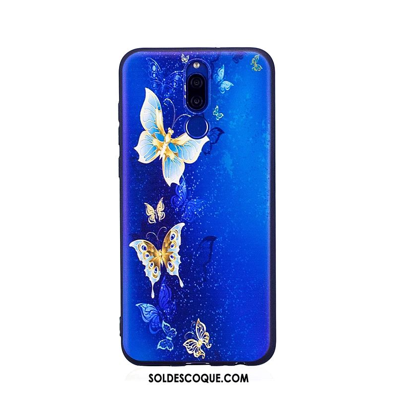 Coque Huawei Mate 10 Lite Étui Jeunesse Tendance Noir Gaufrage En Ligne