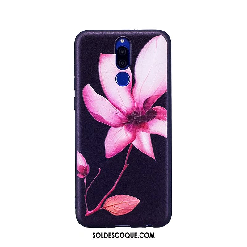 Coque Huawei Mate 10 Lite Étui Jeunesse Tendance Noir Gaufrage En Ligne