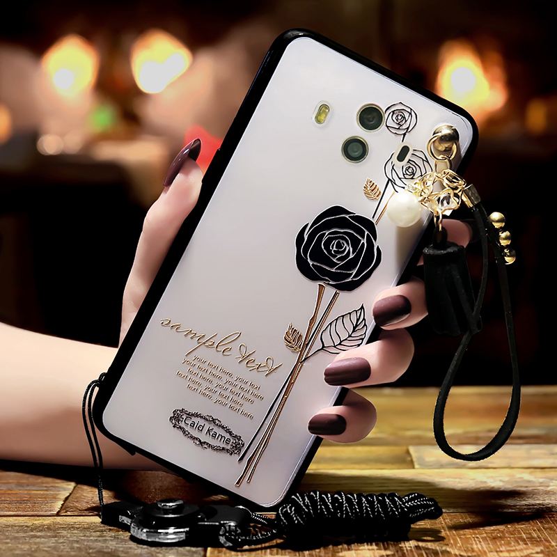 Coque Huawei Mate 10 Ornements Suspendus Téléphone Portable Noir Tout Compris Étui En Ligne