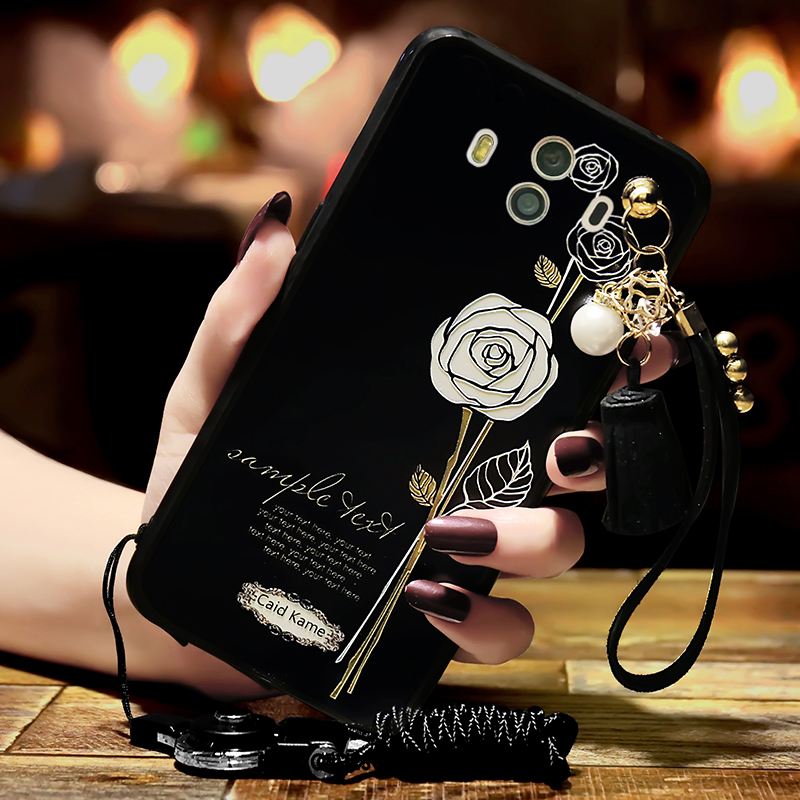 Coque Huawei Mate 10 Ornements Suspendus Téléphone Portable Noir Tout Compris Étui En Ligne