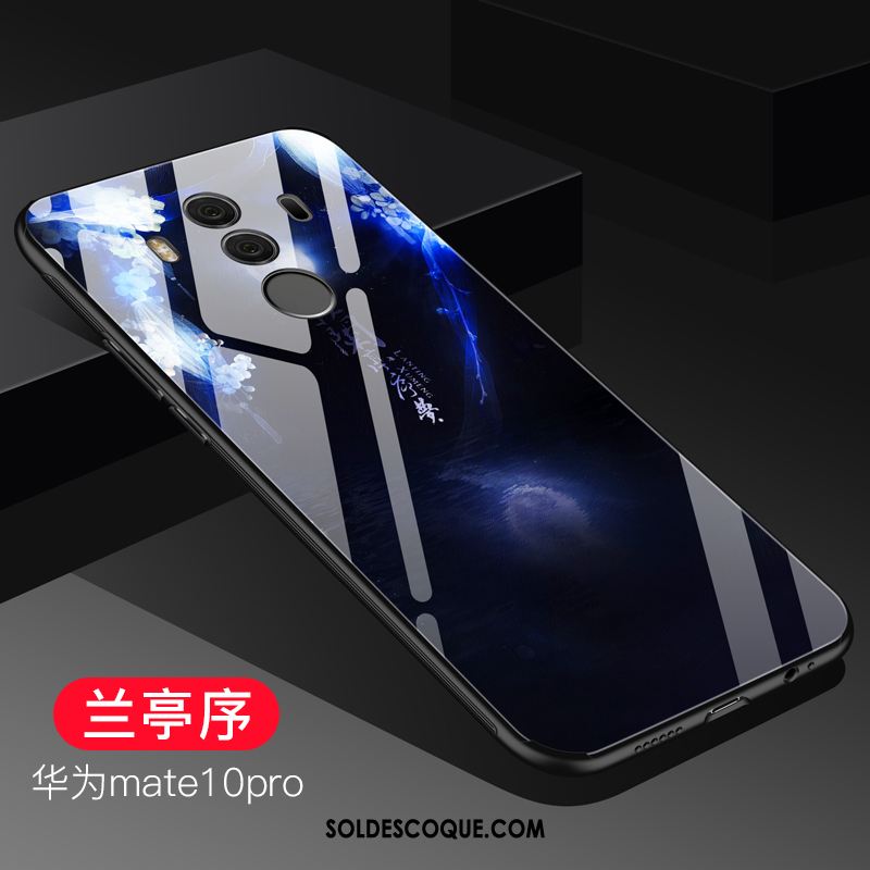 Coque Huawei Mate 10 Pro Bleu Verre Étui Téléphone Portable En Ligne