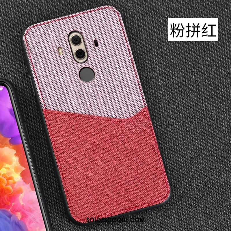 Coque Huawei Mate 10 Pro Gris À Bord Téléphone Portable Flanelle Étui Pas Cher