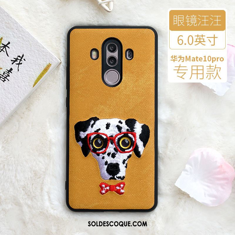 Coque Huawei Mate 10 Pro Incassable Jaune Personnalité Difficile Broderie En Ligne