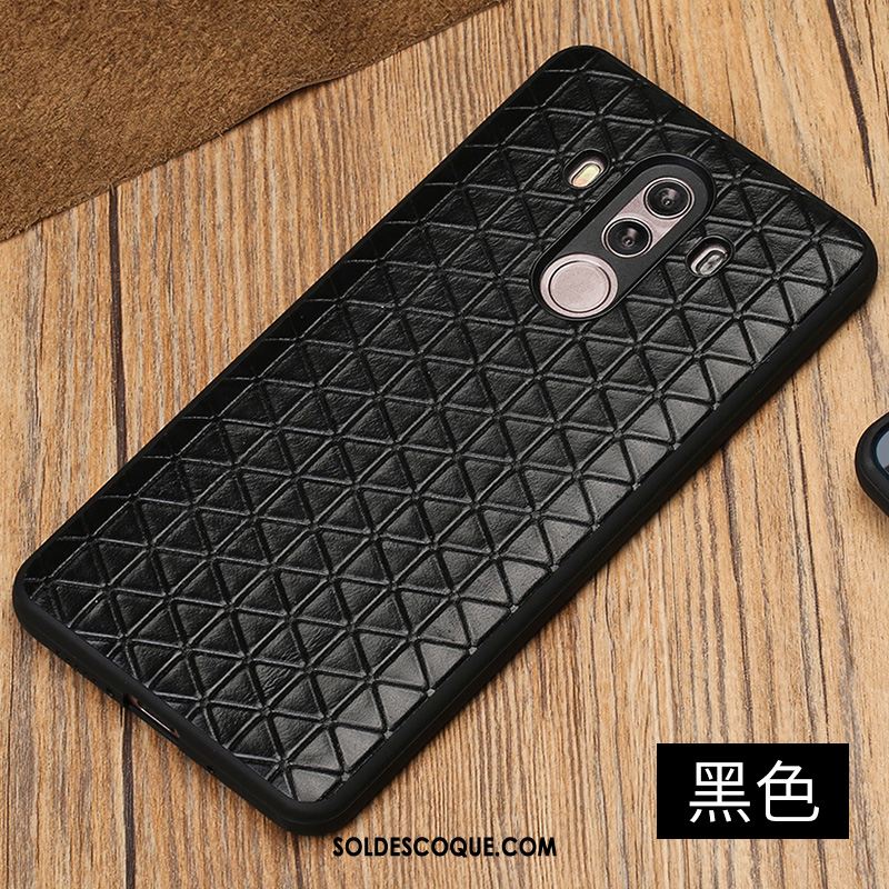 Coque Huawei Mate 10 Pro Nouveau Téléphone Portable Noir Cuir Véritable Légères En Ligne