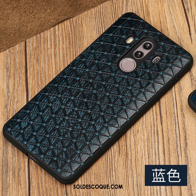 Coque Huawei Mate 10 Pro Nouveau Téléphone Portable Noir Cuir Véritable Légères En Ligne