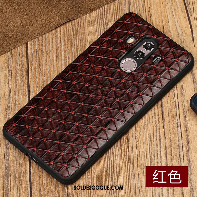 Coque Huawei Mate 10 Pro Nouveau Téléphone Portable Noir Cuir Véritable Légères En Ligne