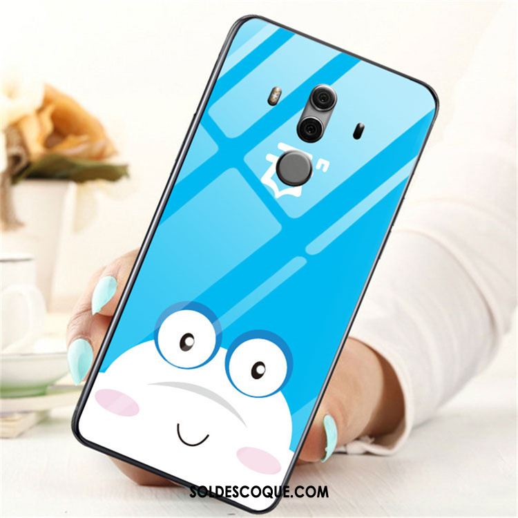 Coque Huawei Mate 10 Pro Personnalité Tout Compris Verre Trempé Noir Téléphone Portable Housse Pas Cher