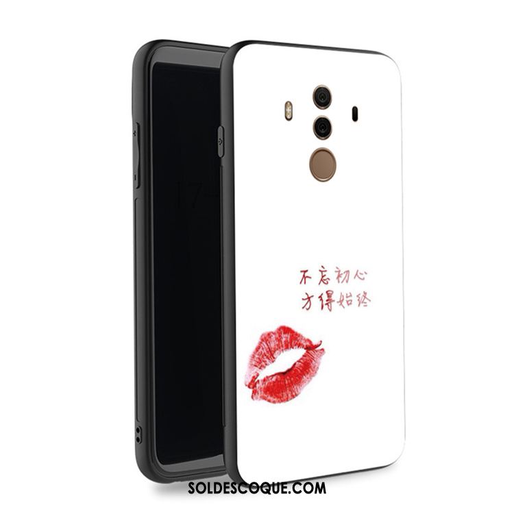 Coque Huawei Mate 10 Pro Rose Tout Compris Dessin Animé Couvercle Arrière Étui Pas Cher