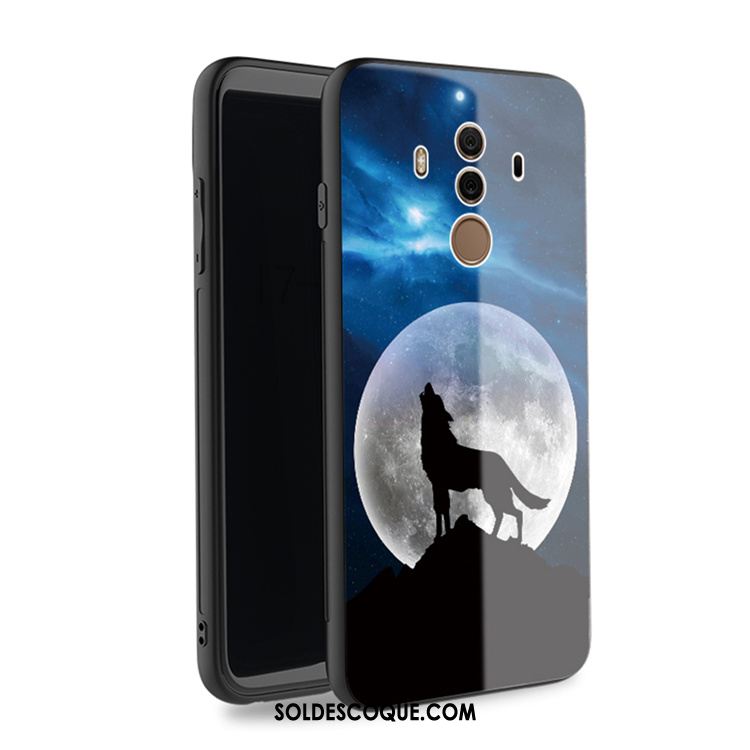 Coque Huawei Mate 10 Pro Rose Tout Compris Dessin Animé Couvercle Arrière Étui Pas Cher