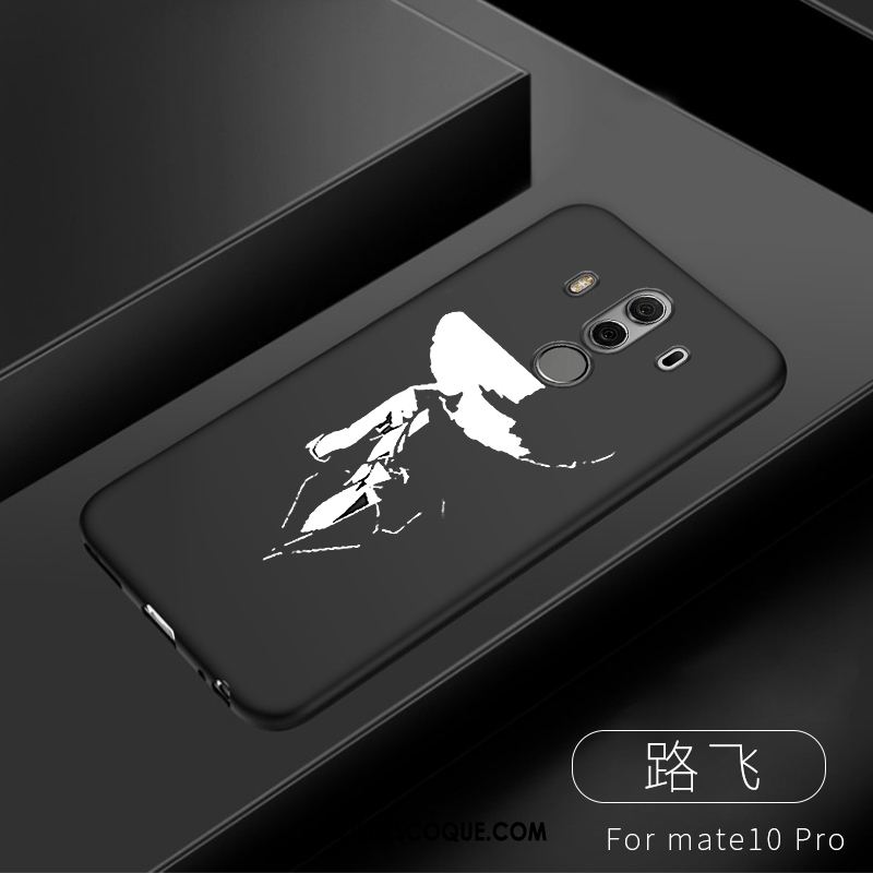 Coque Huawei Mate 10 Pro Tout Compris Personnalité Noir Fluide Doux Étui En Ligne