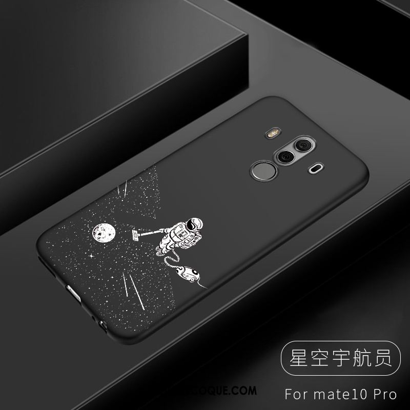 Coque Huawei Mate 10 Pro Tout Compris Personnalité Noir Fluide Doux Étui En Ligne