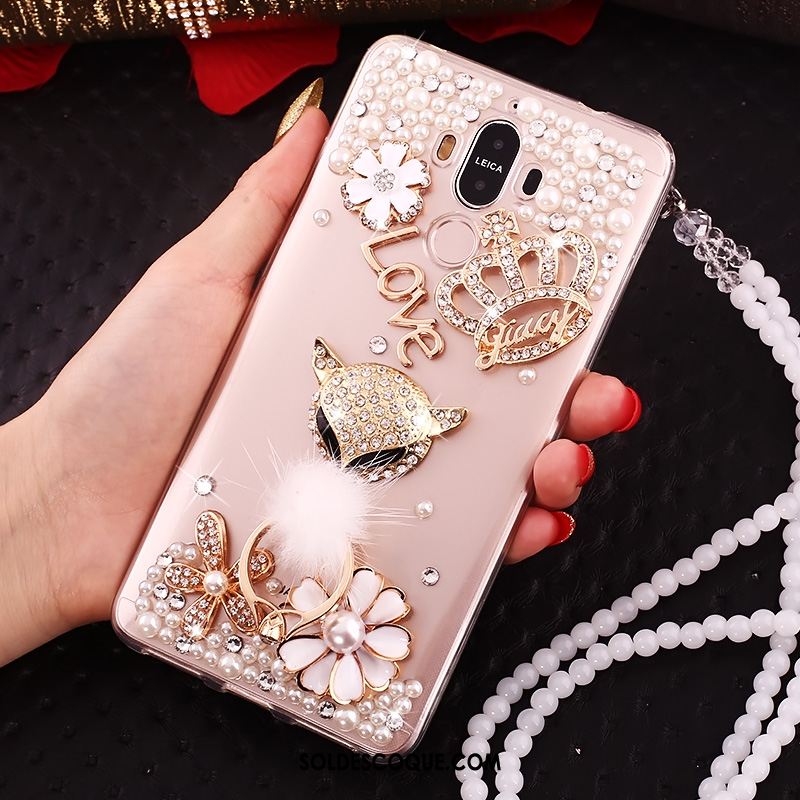 Coque Huawei Mate 10 Pro Transparent Strass Étui Protection Téléphone Portable Soldes