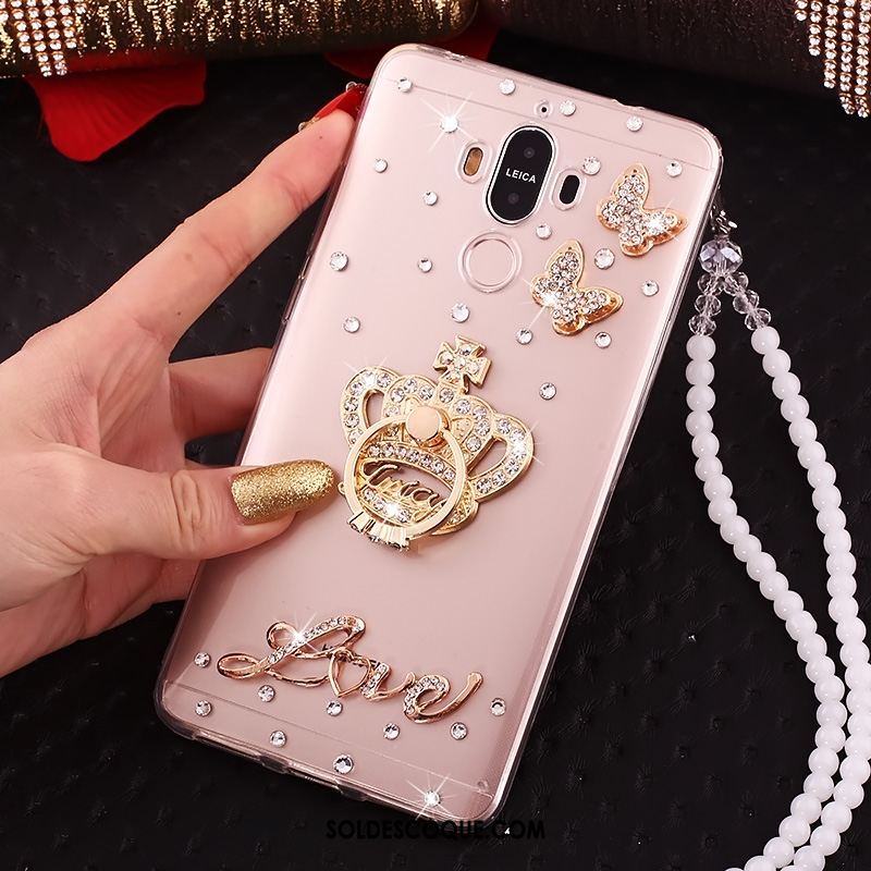 Coque Huawei Mate 10 Pro Transparent Strass Étui Protection Téléphone Portable Soldes