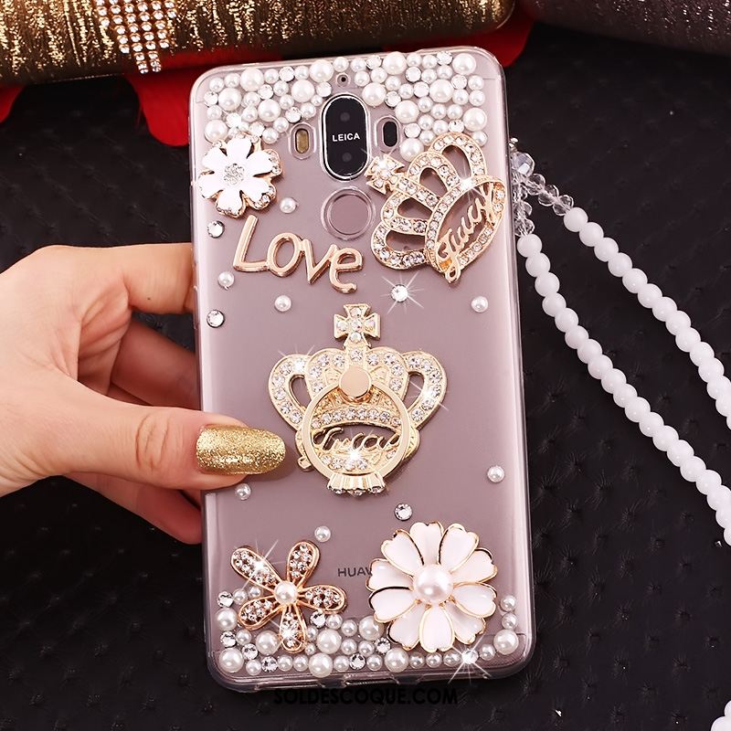 Coque Huawei Mate 10 Pro Transparent Strass Étui Protection Téléphone Portable Soldes