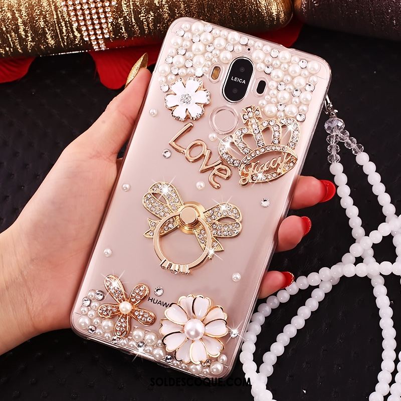 Coque Huawei Mate 10 Pro Transparent Strass Étui Protection Téléphone Portable Soldes