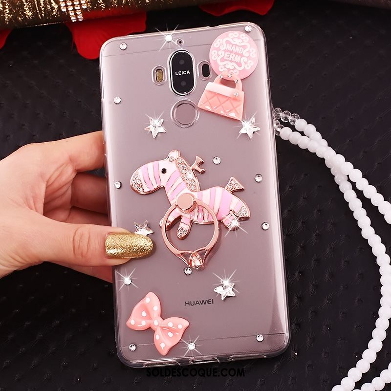 Coque Huawei Mate 10 Pro Transparent Strass Étui Protection Téléphone Portable Soldes