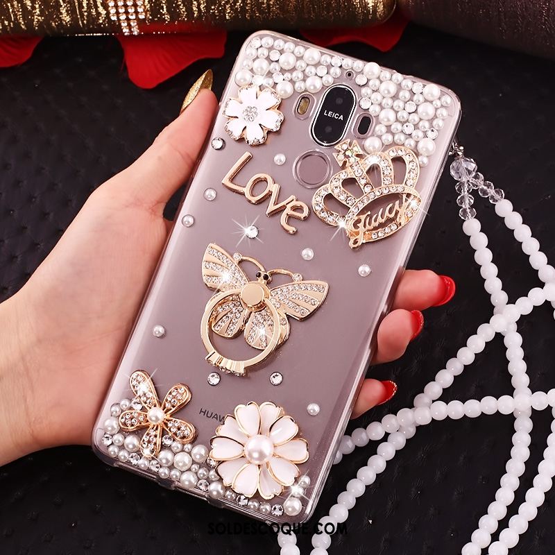 Coque Huawei Mate 10 Pro Transparent Strass Étui Protection Téléphone Portable Soldes