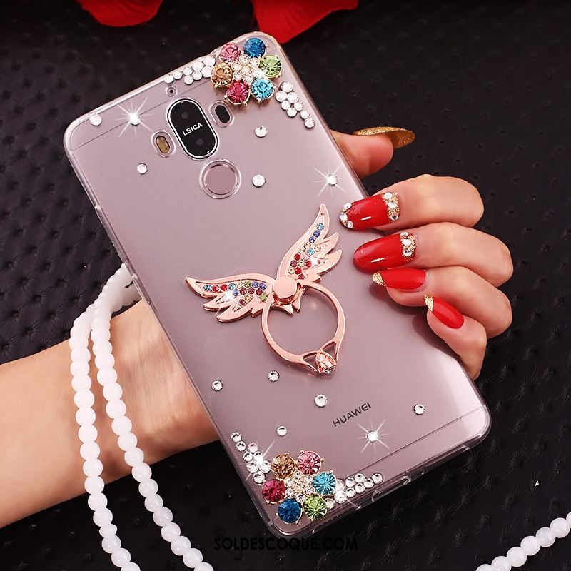 Coque Huawei Mate 10 Pro Transparent Strass Étui Protection Téléphone Portable Soldes