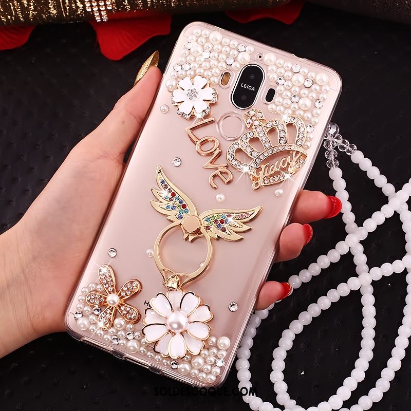 Coque Huawei Mate 10 Pro Transparent Strass Étui Protection Téléphone Portable Soldes