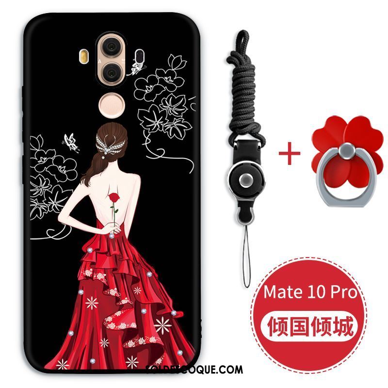 Coque Huawei Mate 10 Pro Très Mince Étui Fluide Doux Rouge Téléphone Portable Pas Cher