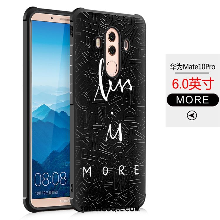 Coque Huawei Mate 10 Pro Téléphone Portable Fluide Doux Étui Noir Nouveau En Ligne