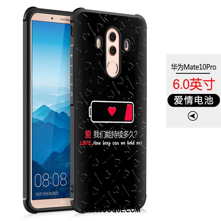 Coque Huawei Mate 10 Pro Téléphone Portable Fluide Doux Étui Noir Nouveau En Ligne