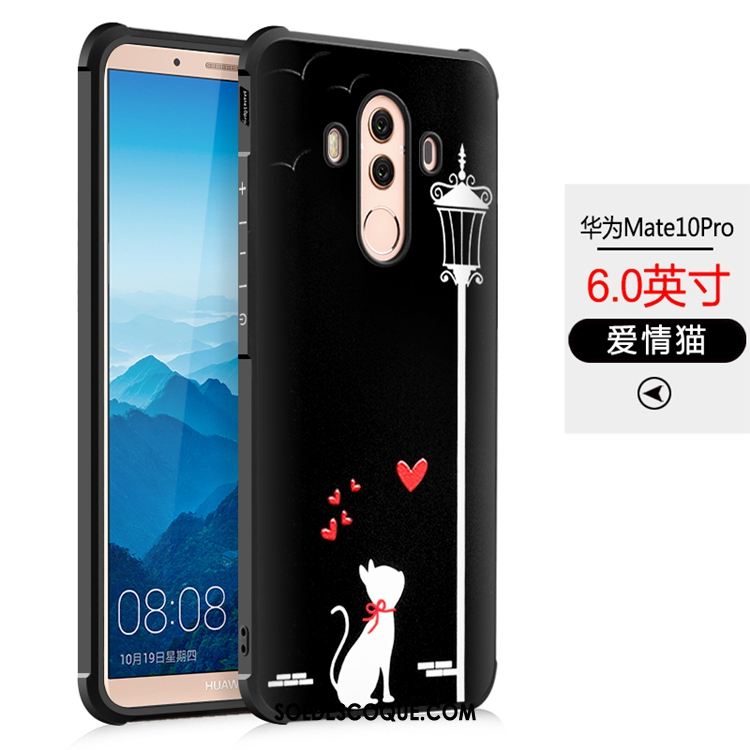 Coque Huawei Mate 10 Pro Téléphone Portable Fluide Doux Étui Noir Nouveau En Ligne