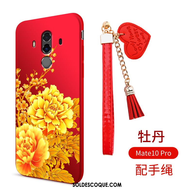 Coque Huawei Mate 10 Pro Téléphone Portable Mode Style Chinois Marque De Tendance Rouge Pas Cher