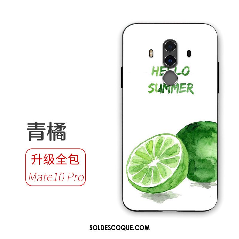 Coque Huawei Mate 10 Pro Vert Bordure Étui Silicone Incassable En Ligne