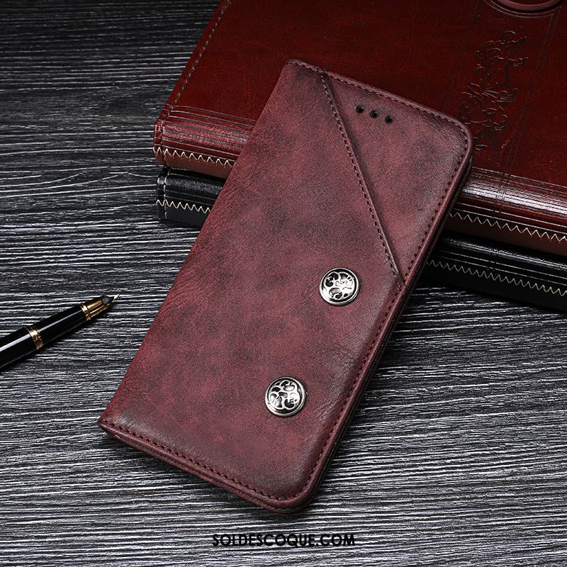 Coque Huawei Mate 10 Pro Étui En Cuir Téléphone Portable Protection Vintage Incassable Pas Cher