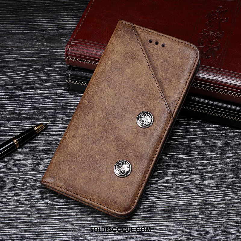 Coque Huawei Mate 10 Pro Étui En Cuir Téléphone Portable Protection Vintage Incassable Pas Cher