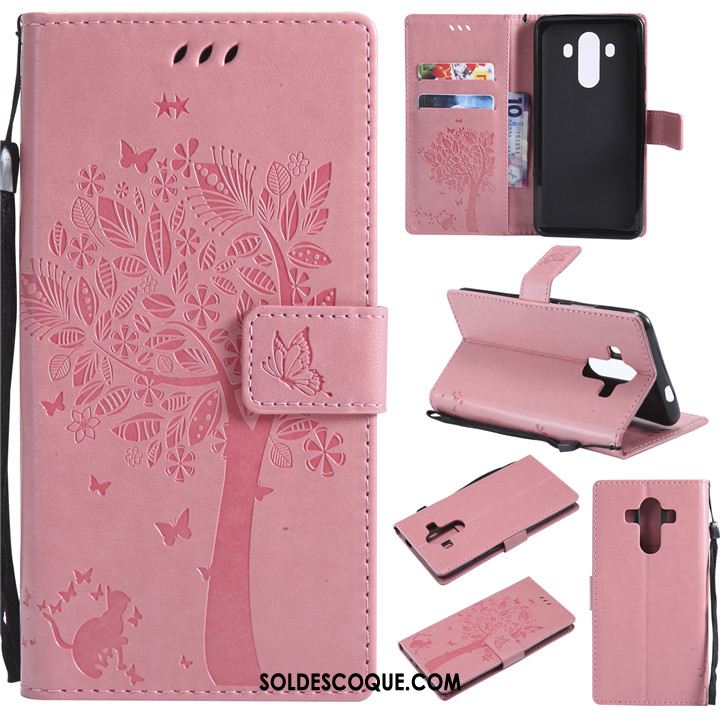 Coque Huawei Mate 10 Pro Étui En Cuir Violet Clair Téléphone Portable Incassable Soldes